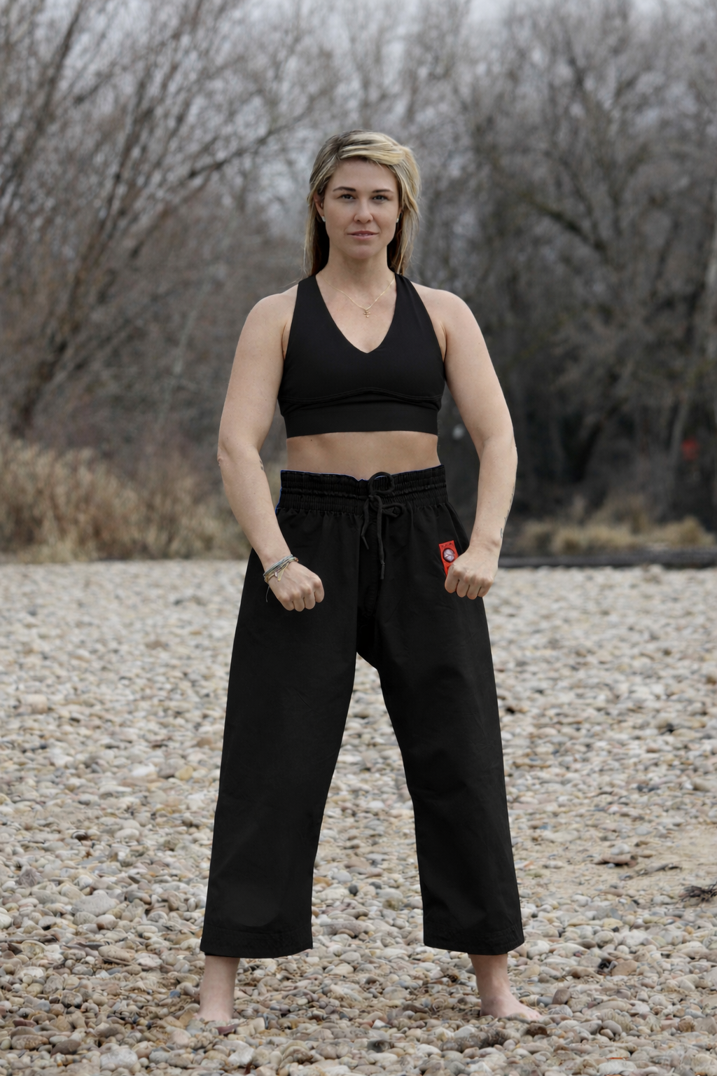 Women’s Karate Gi Pants – Elastic Waist Training Pants
