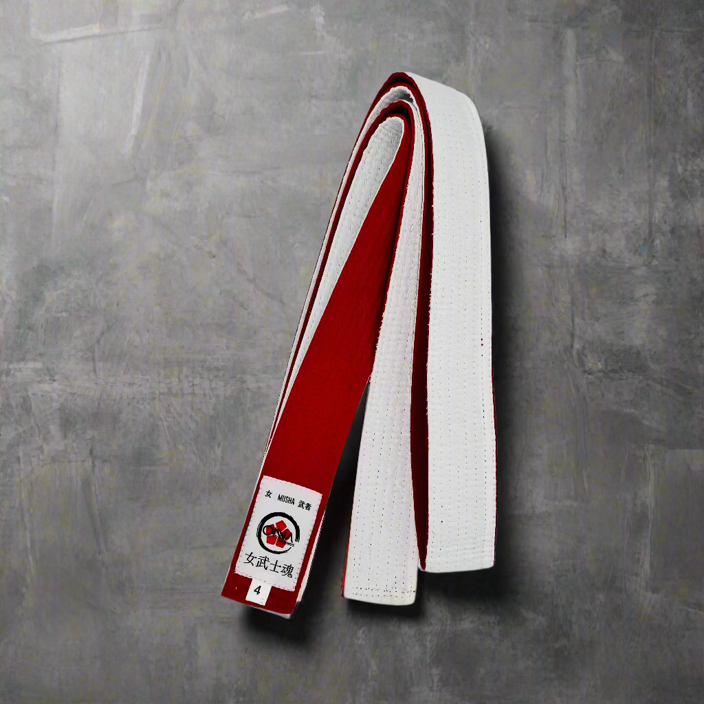 Reversable red and white belt Onna Kimono