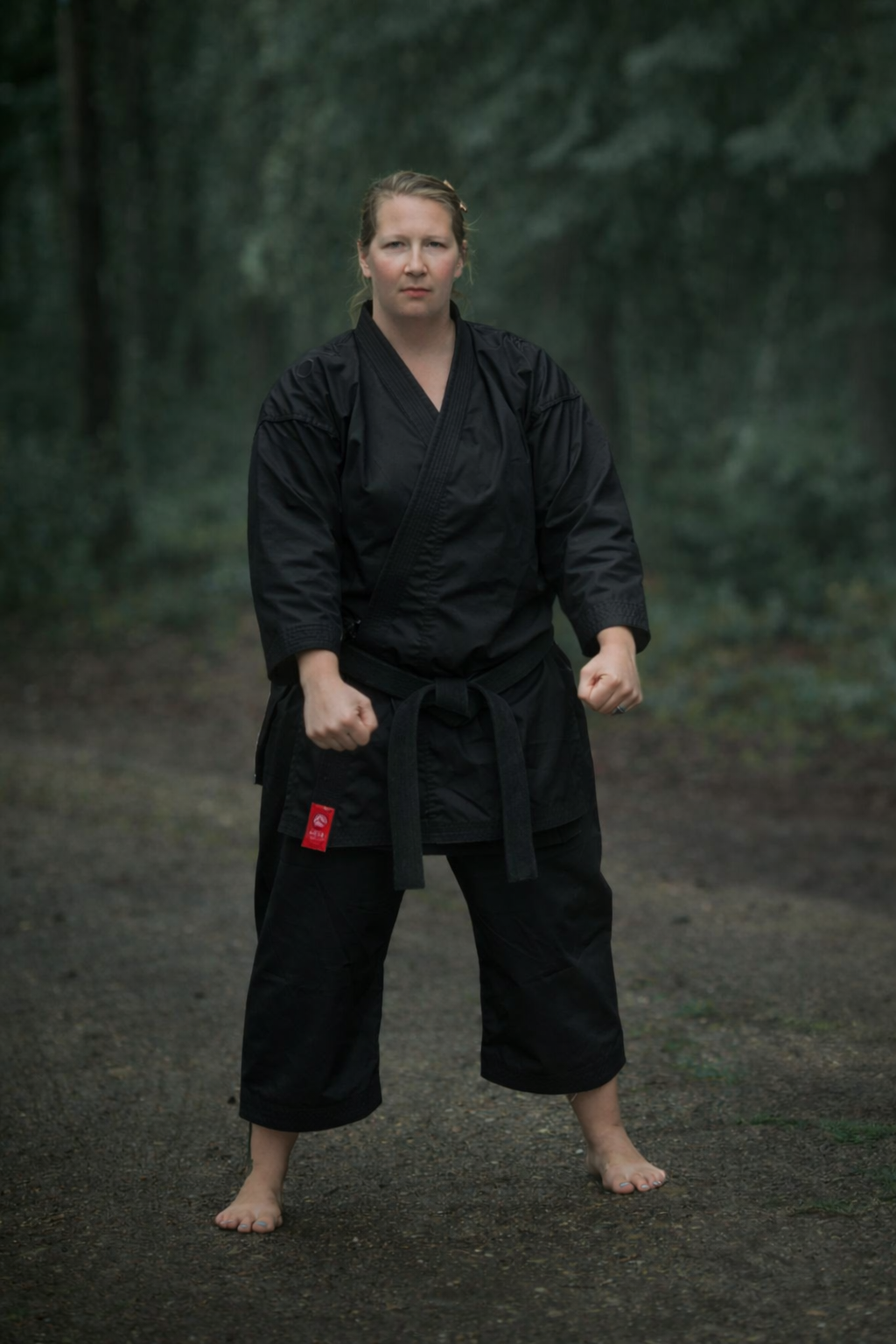 Women’s Heavyweight Karate Gi – Black Edition (14 oz Traditional Cotton)