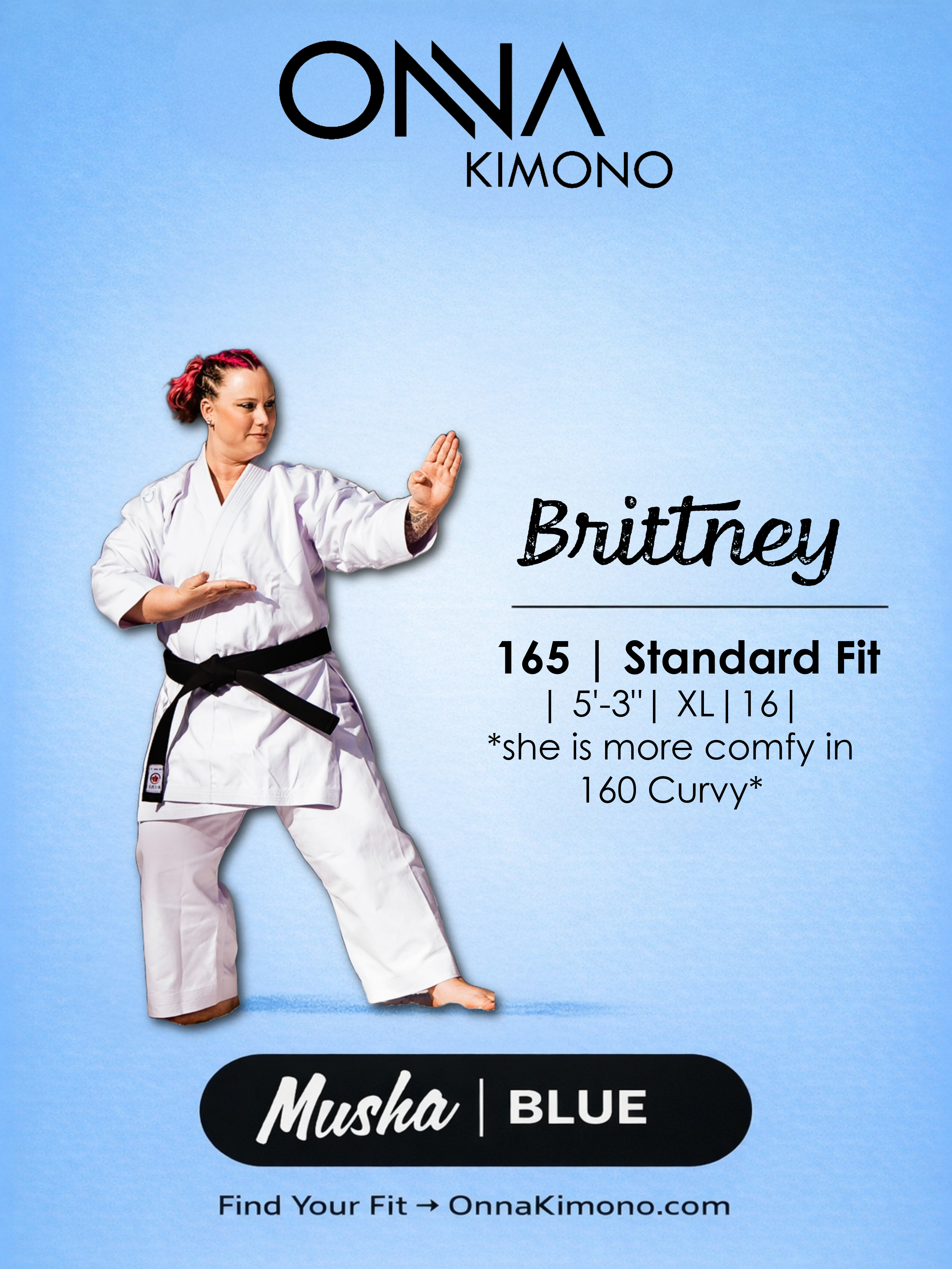 Women’s Karate Uniform- 5’1”, Size 165 Standard Fit